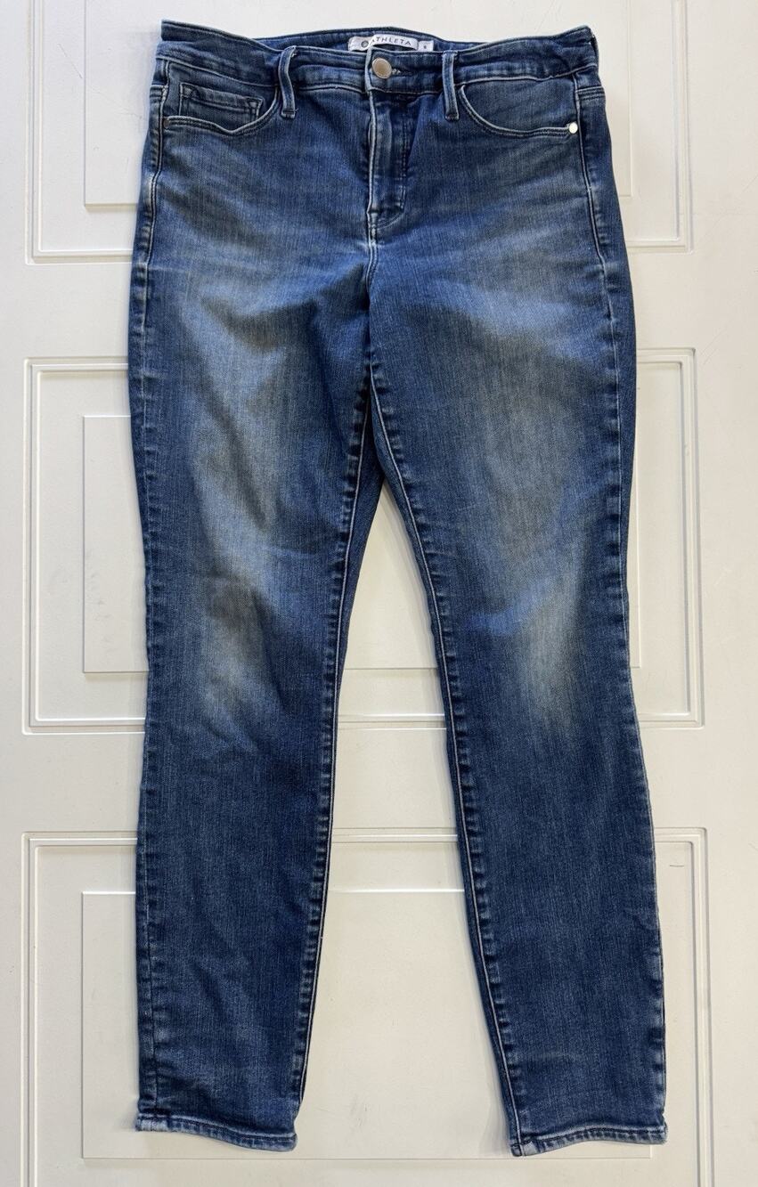 Athleta Womens Sculptek Skinny Jeans Stretch Medium Wash Size 8